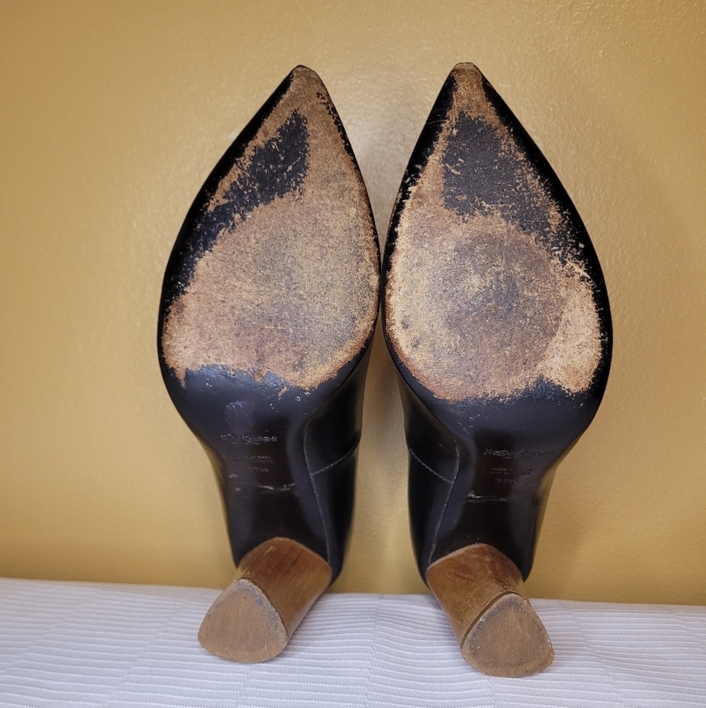 Yves Saint Laurent Wooden Heel Pumps sz 37.5EU - Picture 6 of 11